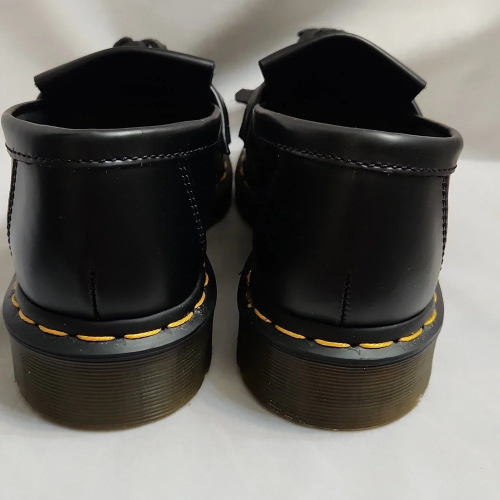 Dr. Martens Adrian Tassel Leather Casual Black Loafers (Uni M Size 7, W Size 8) - Picture 10 of 14